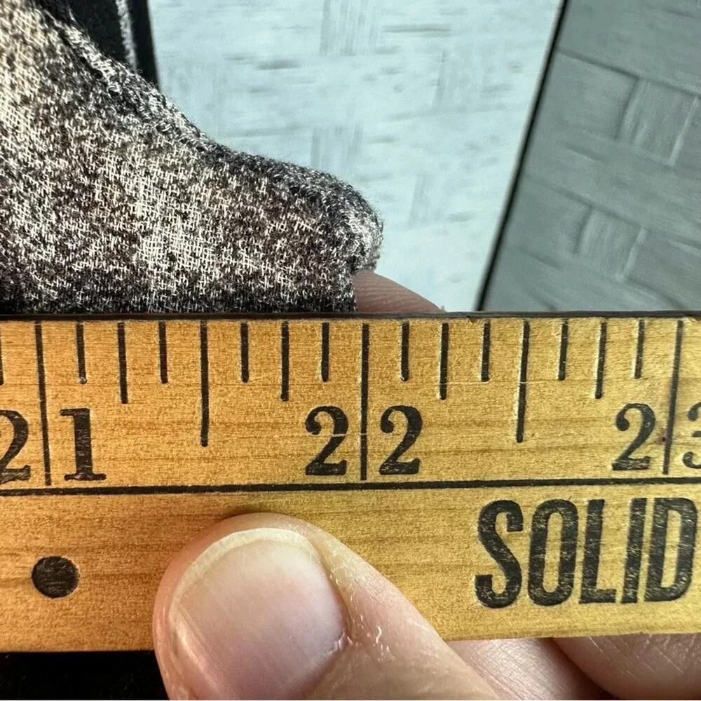 LUCKY BRAND top blouse black & cream floral lung sleeve bohemian peasant hippie - Picture 8 of 9